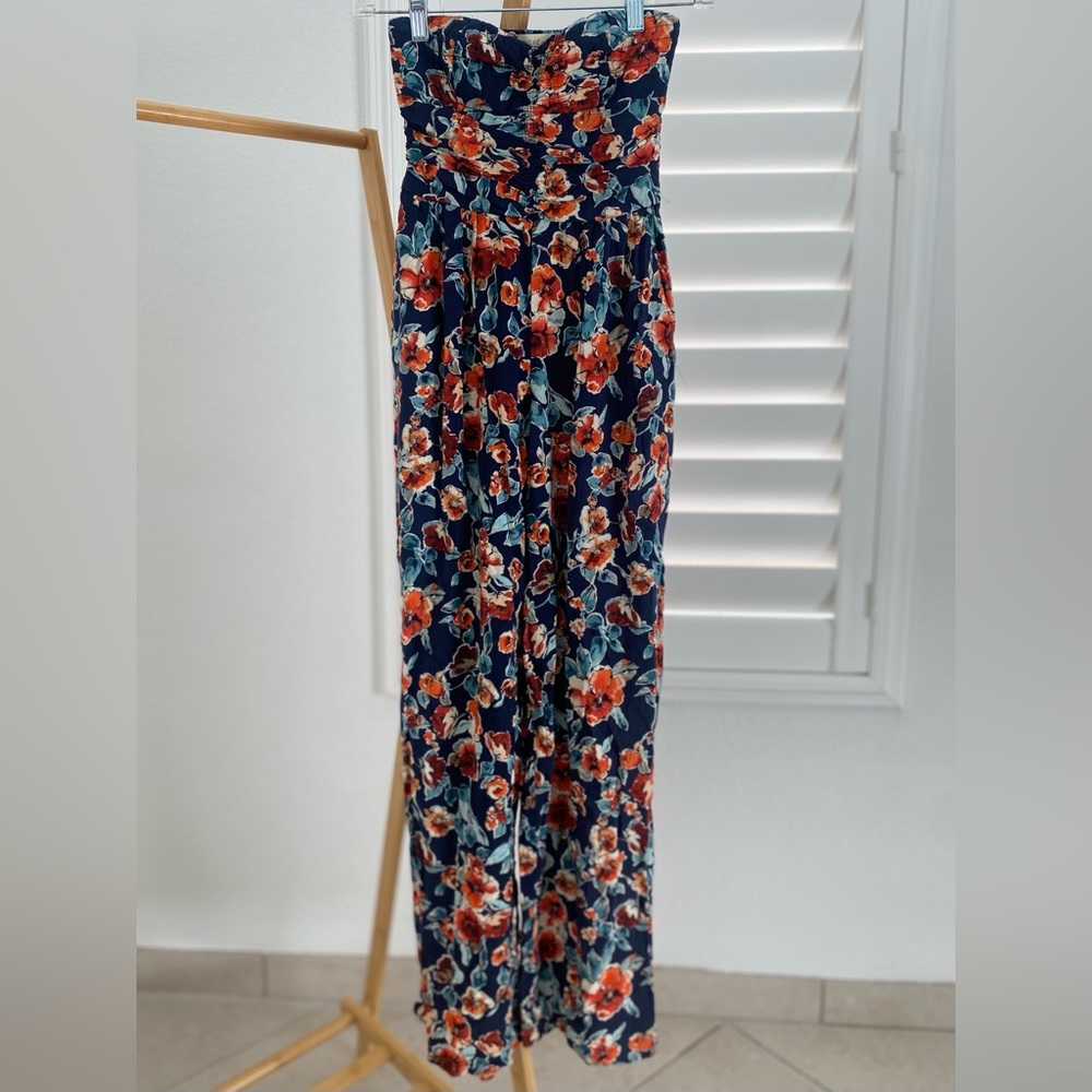 Band of Gypsies floral print strapless jumpsuit